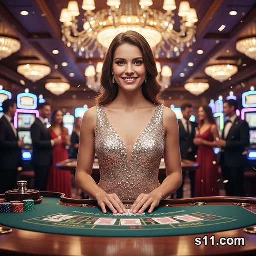 Jogadores em mesas de cassino ao vivo com dealers interativos